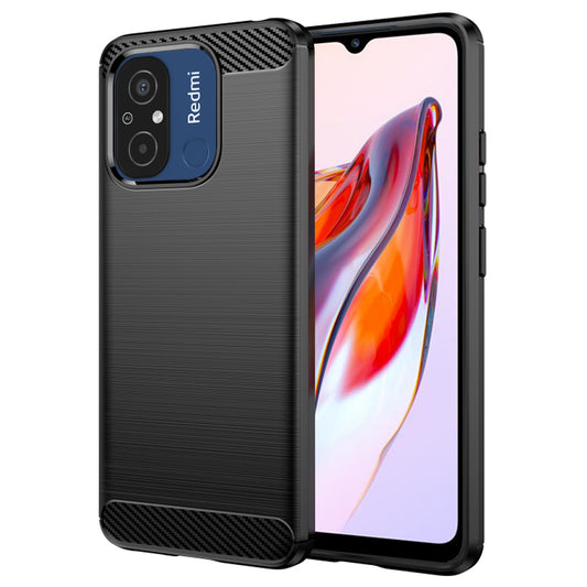 Puzdro pre Xiaomi Redmi 12C, Techsuit, Karbón, Čierne