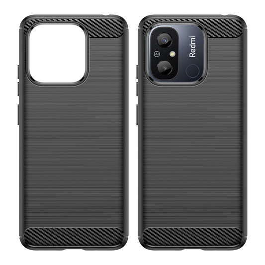 Puzdro pre Xiaomi Redmi 12C, Techsuit, Karbón, Čierne