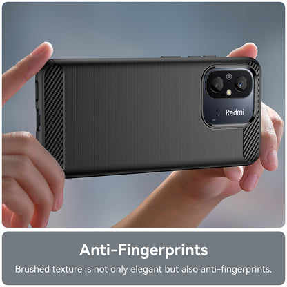 Case for Xiaomi Redmi 12C, Techsuit, Carbon, Black