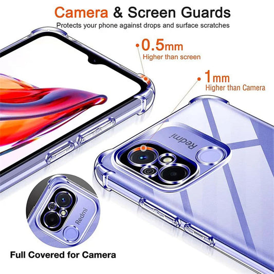 Obal na Xiaomi Redmi 12C, Techsuit, nárazuvzdorný priehľadný, transparentný