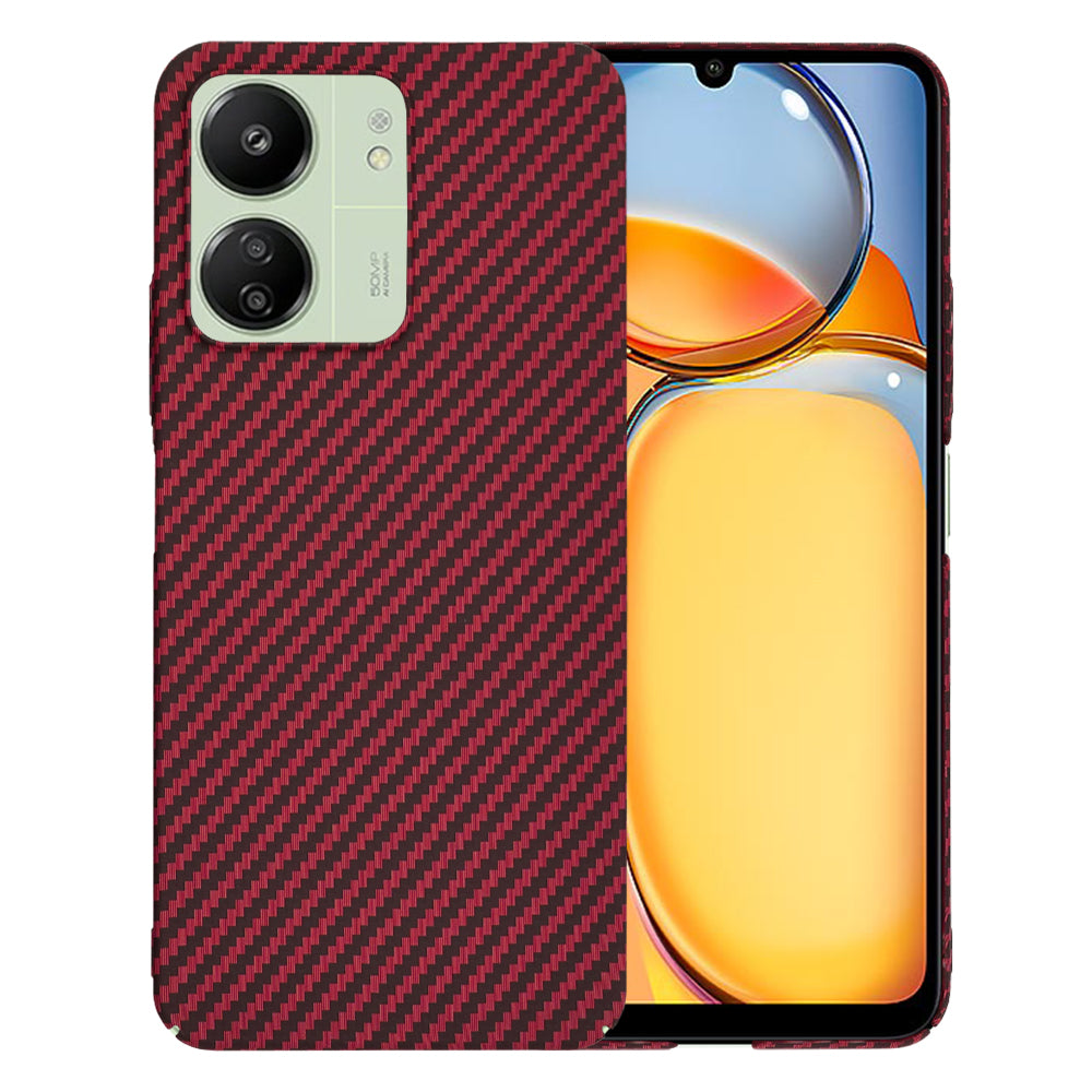 Puzdro pre Xiaomi Redmi 13C 5G / 13C / Poco C65, Techsuit, Carbonite FiberShell, Červené