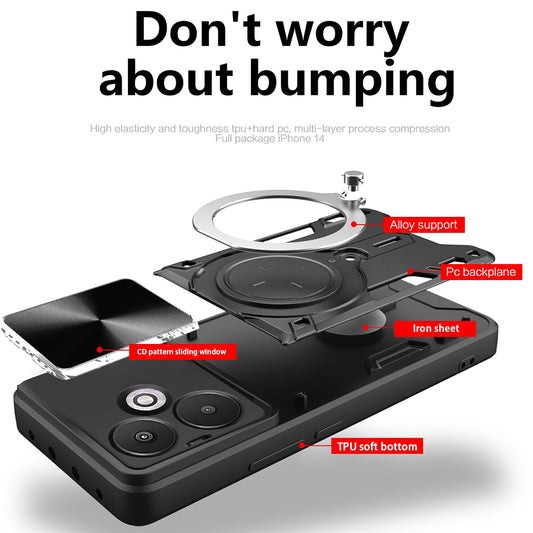 Puzdro pre Xiaomi Redmi 13C 5G, Techsuit, CamGuard Pro, Fialové