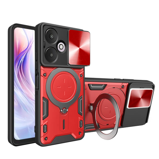 Puzdro pre Xiaomi Redmi 13C 5G, Techsuit, CamGuard Pro, Červené