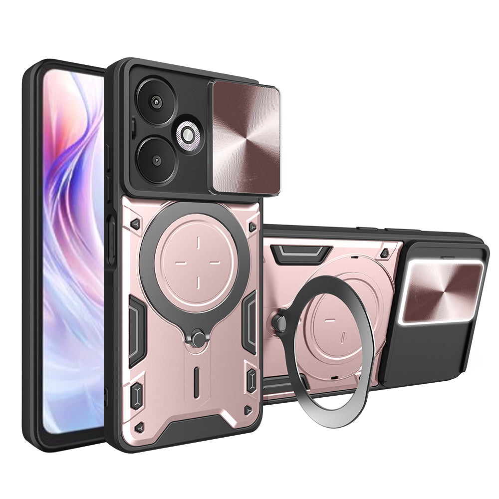 Puzdro pre Xiaomi Redmi 13C 5G, Techsuit, CamGuard Pro, Ružovo-zlaté