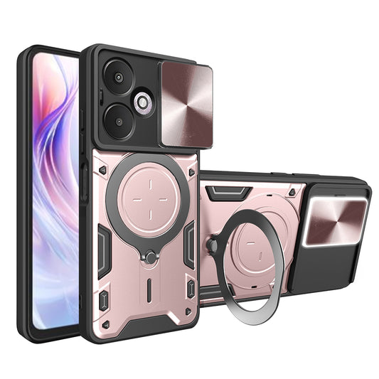 Puzdro pre Xiaomi Redmi 13C 5G, Techsuit, CamGuard Pro, Ružovo-zlaté