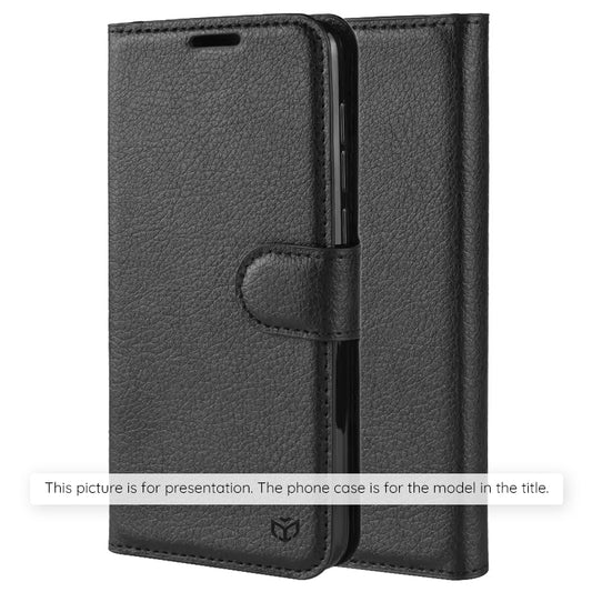 Puzdro pre Xiaomi Redmi 15 5G / 15 4G, Techsuit, kožené folio, čierne