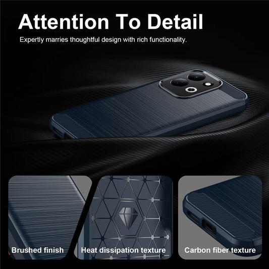Puzdro pre Xiaomi Redmi 17 5G / 17 4G, Techsuit, Karbón, Modrá