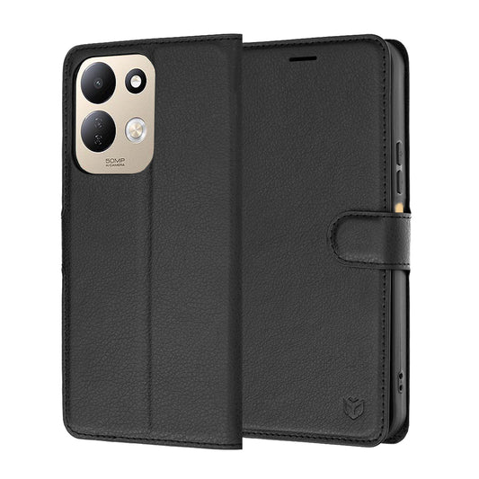 Puzdro pre Xiaomi Redmi 17 5G / 17 4G, Techsuit, kožené folio, čierne