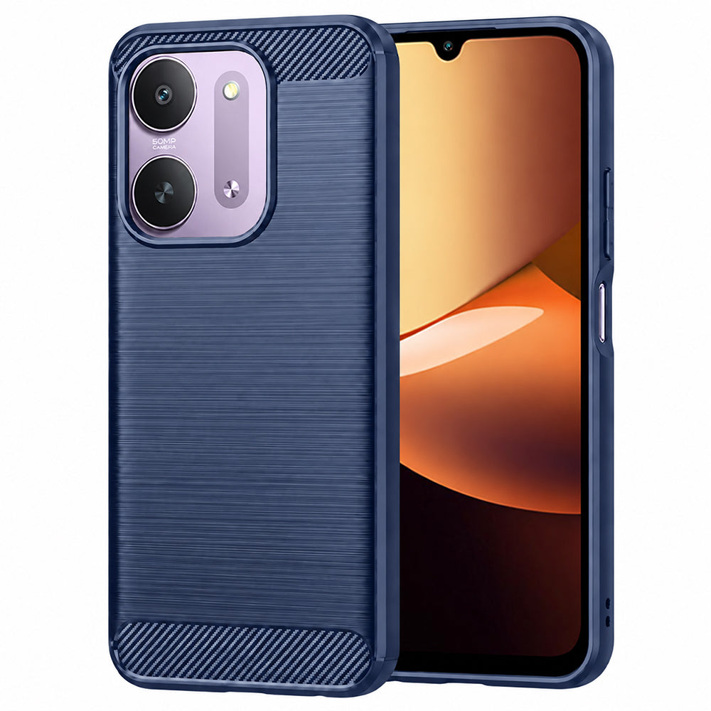 Puzdro na Xiaomi Redmi 17C 5G, Techsuit, Carbon, modré