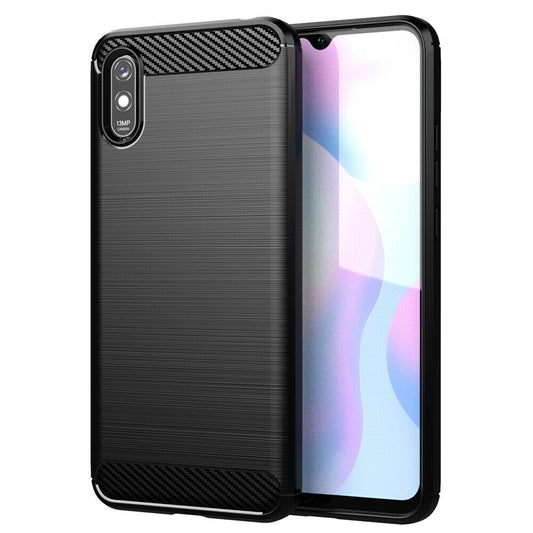 Puzdro pre Xiaomi Redmi 9AT / 9A, Techsuit, Karbón, Čierne