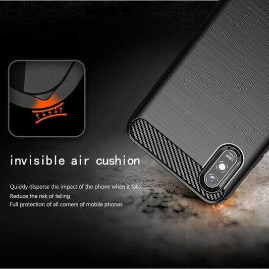 Puzdro pre Xiaomi Redmi 9AT / 9A, Techsuit, Karbón, Čierne