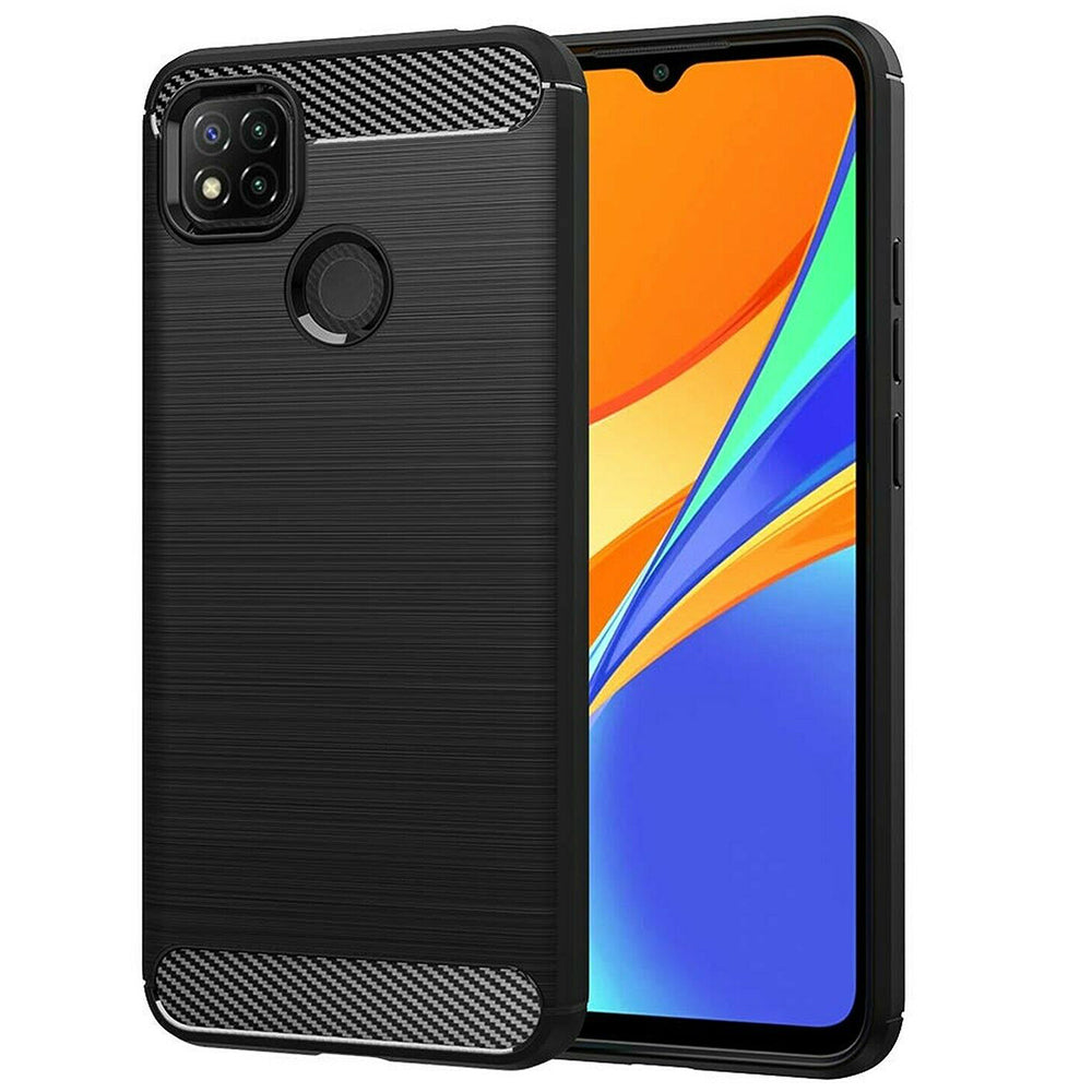 Puzdro pre Xiaomi Redmi 9C NFC / 9C, Techsuit, Karbón, Čierne