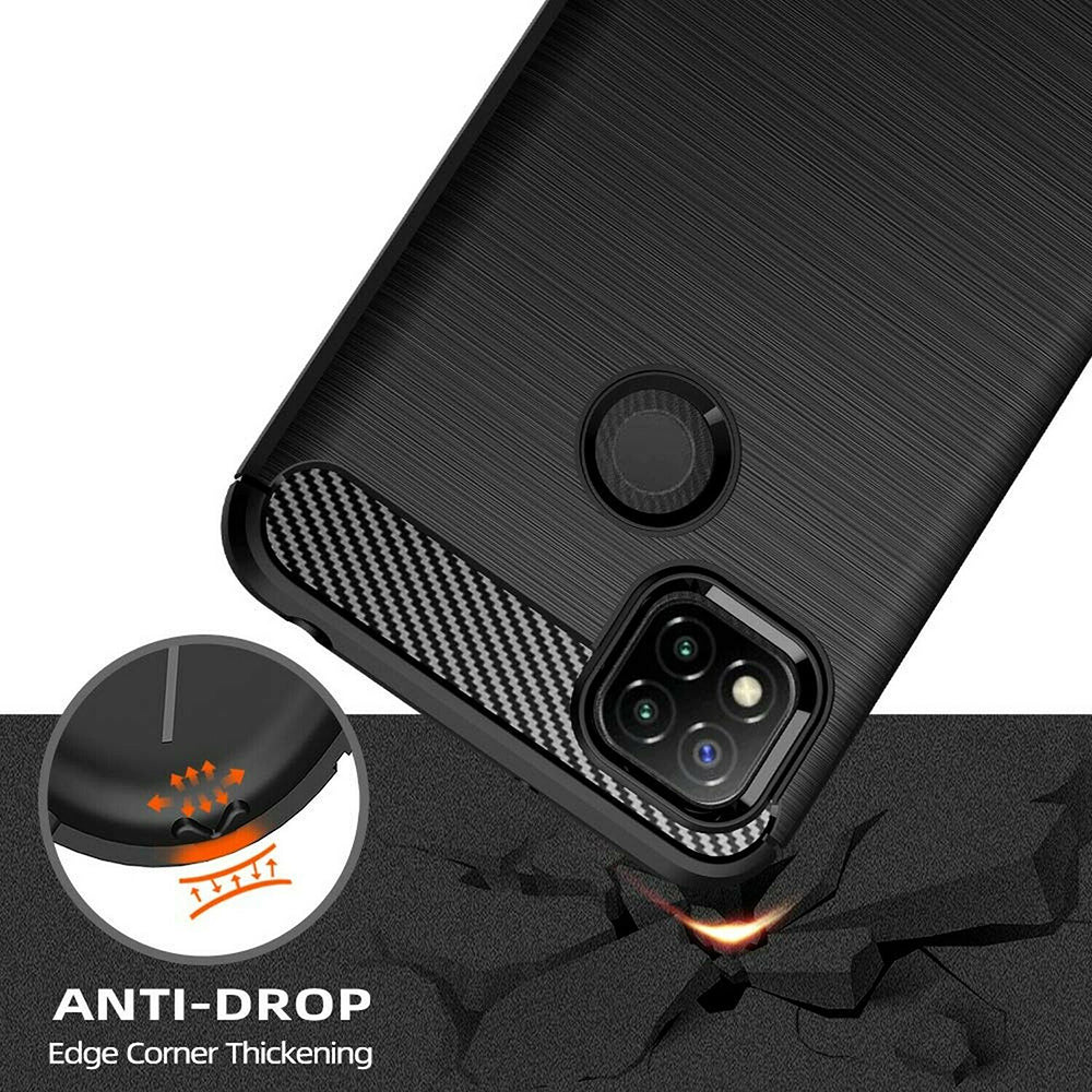 Puzdro pre Xiaomi Redmi 9C NFC / 9C, Techsuit, Karbón, Čierne