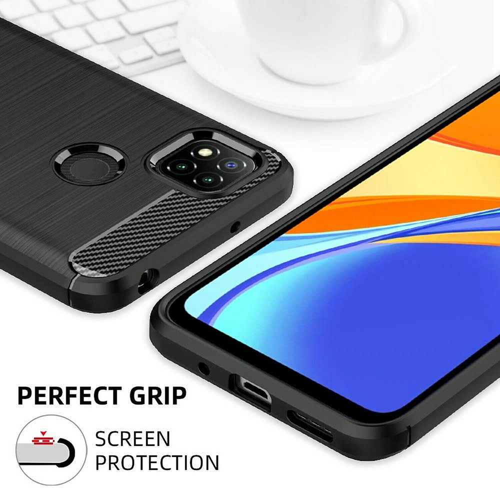 Puzdro pre Xiaomi Redmi 9C NFC / 9C, Techsuit, Karbón, Čierne