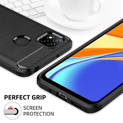 Puzdro pre Xiaomi Redmi 9C NFC / 9C, Techsuit, Karbón, Čierne