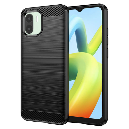 Obal na Xiaomi Redmi A2 / A1, Techsuit, Karbón, Čierny