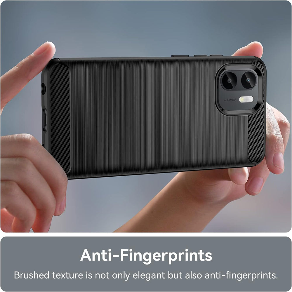 Puzdro pre Xiaomi Redmi A2+ / A1+, Techsuit, Karbón, Čierne