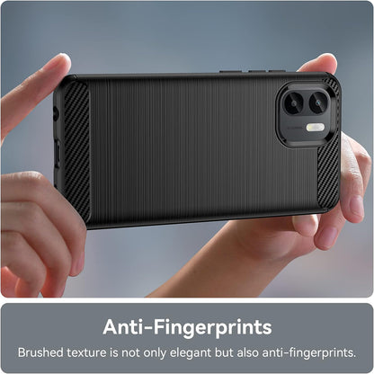 Puzdro pre Xiaomi Redmi A2+ / A1+, Techsuit, Karbón, Čierne