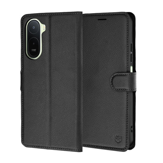 Puzdro pre Xiaomi Redmi A7 Pro 4G, Techsuit, kožené folio, čierne
