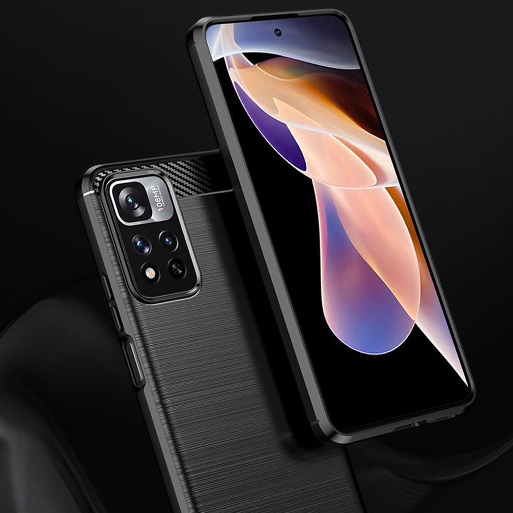 Puzdro pre Xiaomi Redmi Note 11 Pro+ 5G, Techsuit, Karbón, Čierne