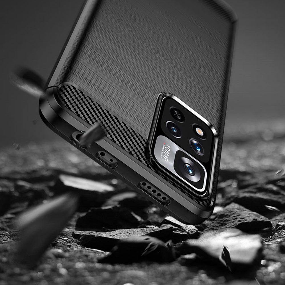 Puzdro pre Xiaomi Redmi Note 11 Pro+ 5G, Techsuit, Karbón, Čierne