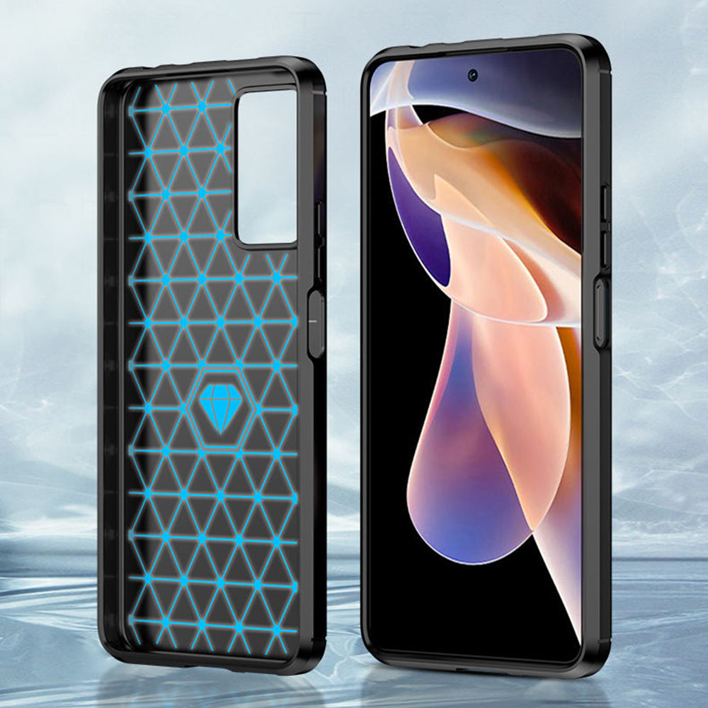Puzdro pre Xiaomi Redmi Note 11 Pro+ 5G, Techsuit, Karbón, Čierne
