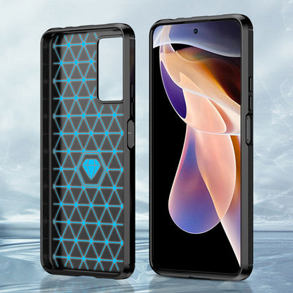 Puzdro pre Xiaomi Redmi Note 11 Pro+ 5G, Techsuit, Karbón, Čierne