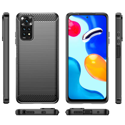 Puzdro pre Xiaomi Redmi Note 11S / Note 11, Techsuit, Karbón, Čierne