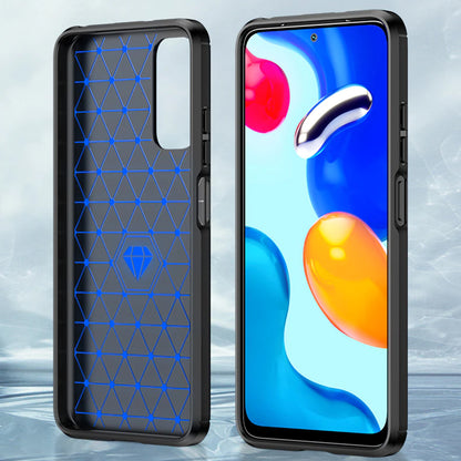 Puzdro pre Xiaomi Redmi Note 11S / Note 11, Techsuit, Karbón, Čierne