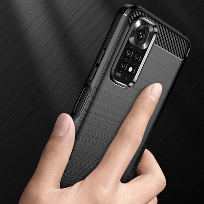 Puzdro pre Xiaomi Redmi Note 11S / Note 11, Techsuit, Karbón, Čierne