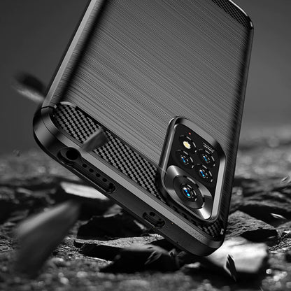 Puzdro pre Xiaomi Redmi Note 11S / Note 11, Techsuit, Karbón, Čierne