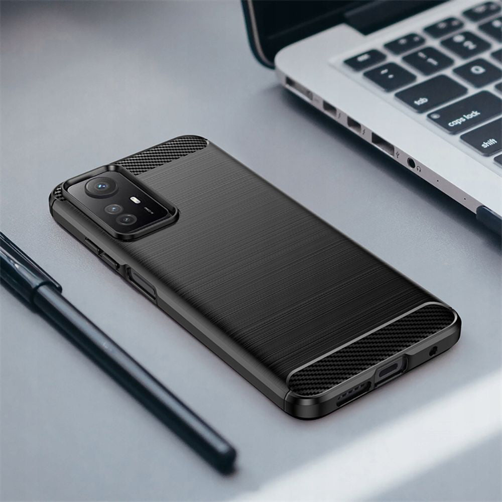 Puzdro pre Xiaomi Redmi Note 12S, Techsuit, Karbón, Čierne