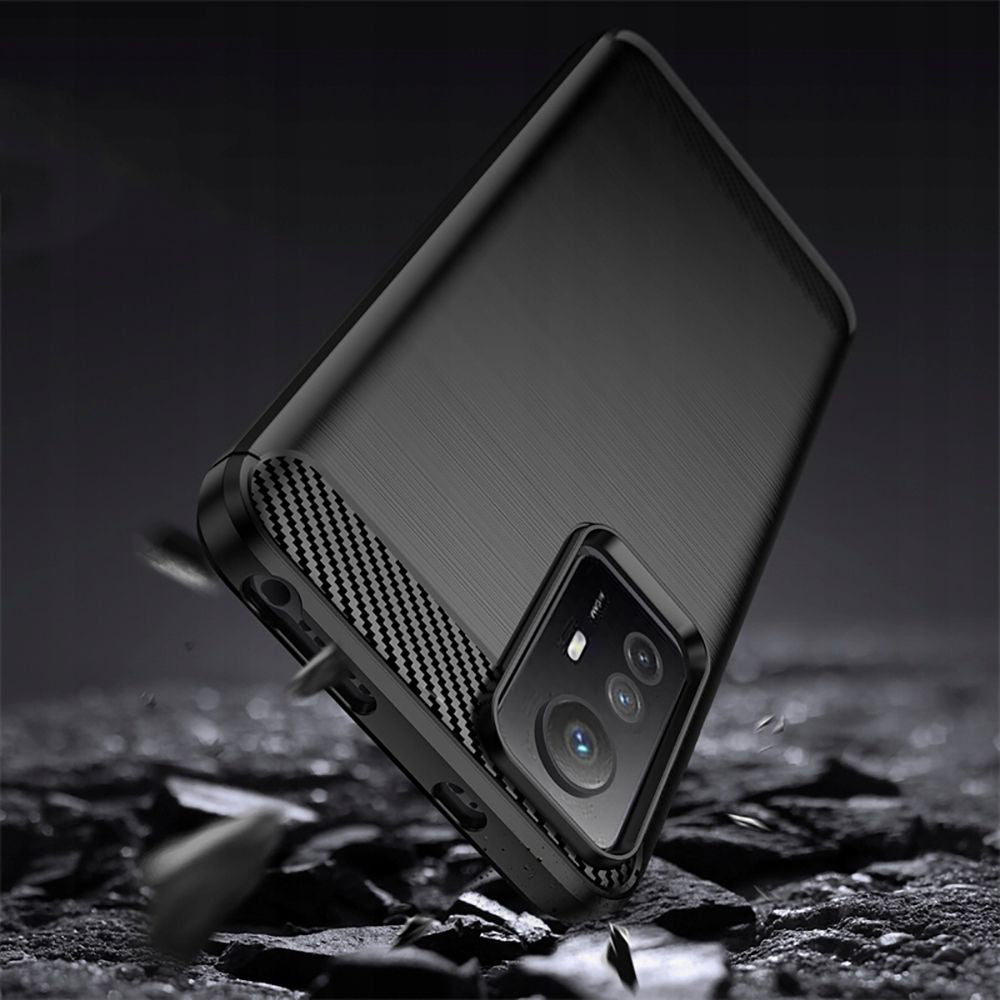 Puzdro pre Xiaomi Redmi Note 12S, Techsuit, Karbón, Čierne
