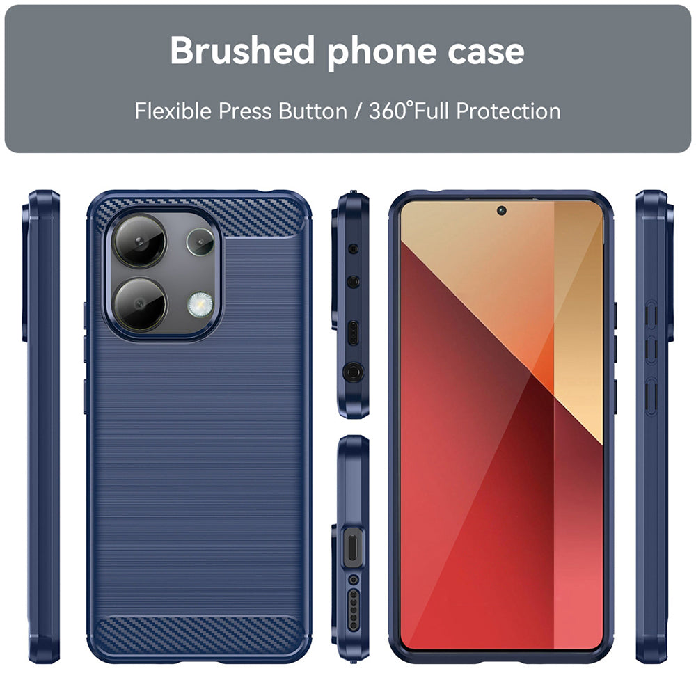 Case for Xiaomi Redmi Note 13 4G, Techsuit, Carbon, Blue