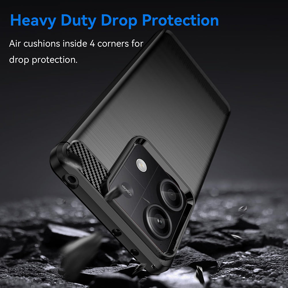 Puzdro pre Xiaomi Redmi Note 13 4G, Techsuit, Karbón, Čierne