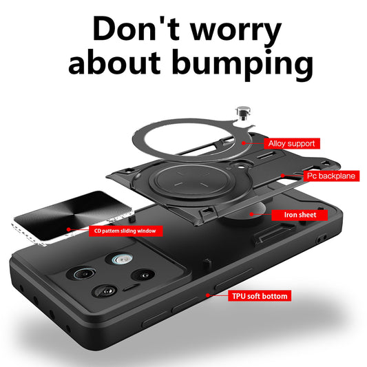 Puzdro pre Xiaomi Redmi Note 13 5G, Techsuit, CamGuard Pro, Čierne