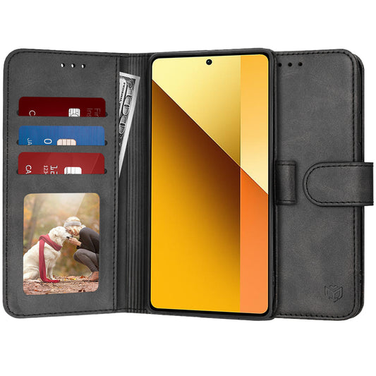 Puzdro pre Xiaomi Redmi Note 13 5G, Techsuit, Diary Book, Čierne