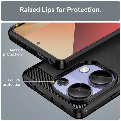 Obal na Xiaomi Redmi Note 13 Pro 4G / Poco M6 Pro 4G, Techsuit, Karbón, Modrý