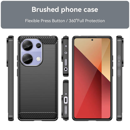Obal na Xiaomi Redmi Note 13 Pro 4G / Poco M6 Pro 4G, Techsuit, Karbón, Modrý