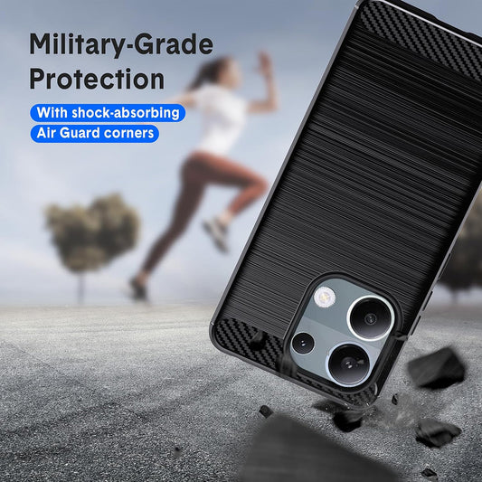 Obal na Xiaomi Redmi Note 13 Pro 4G / Poco M6 Pro 4G, Techsuit, Karbón, Čierny