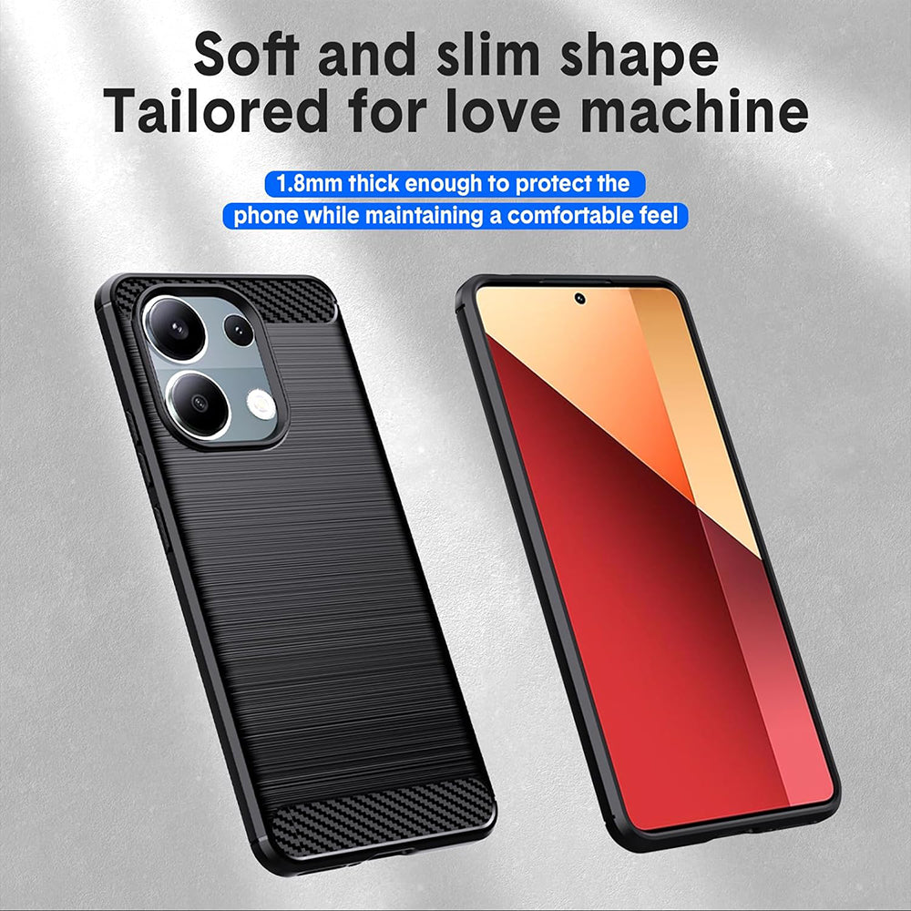 Obal na Xiaomi Redmi Note 13 Pro 4G / Poco M6 Pro 4G, Techsuit, Karbón, Čierny