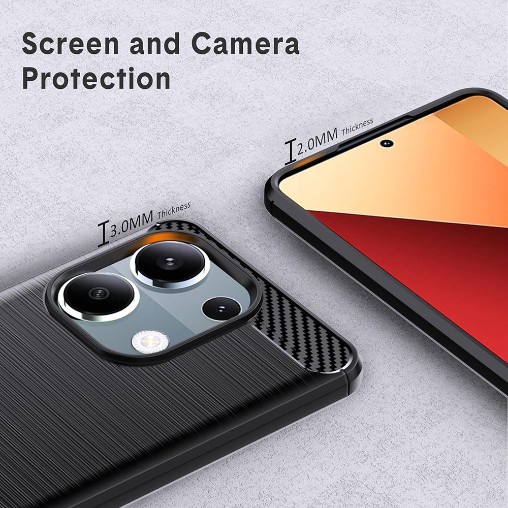 Obal na Xiaomi Redmi Note 13 Pro 4G / Poco M6 Pro 4G, Techsuit, Karbón, Čierny