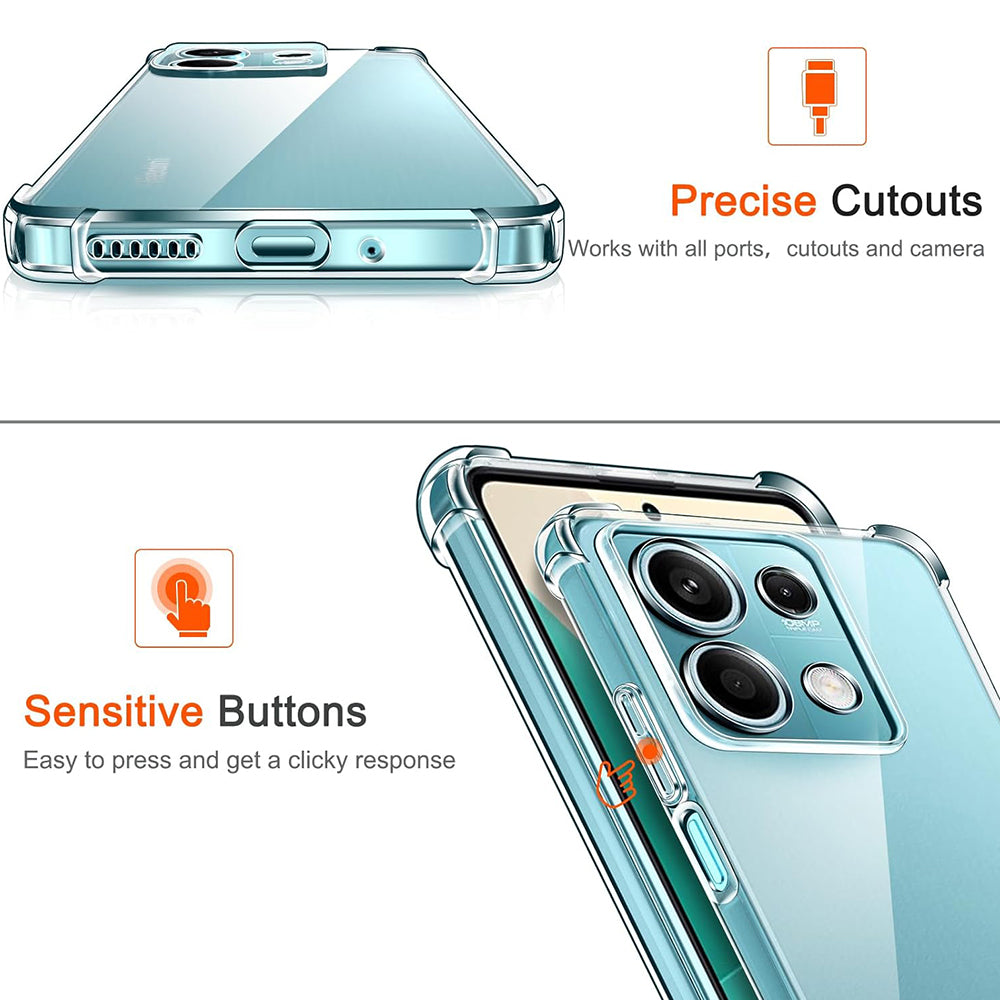 Obal na Xiaomi Redmi Note 13 Pro 4G / Poco M6 Pro 4G, Techsuit, odolný proti nárazom, priehľadný