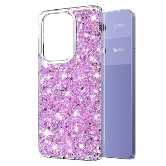 Obal na Xiaomi Redmi Note 13 Pro 4G / Poco M6 Pro 4G, Techsuit, trblietavý trblietavý efekt, magenta