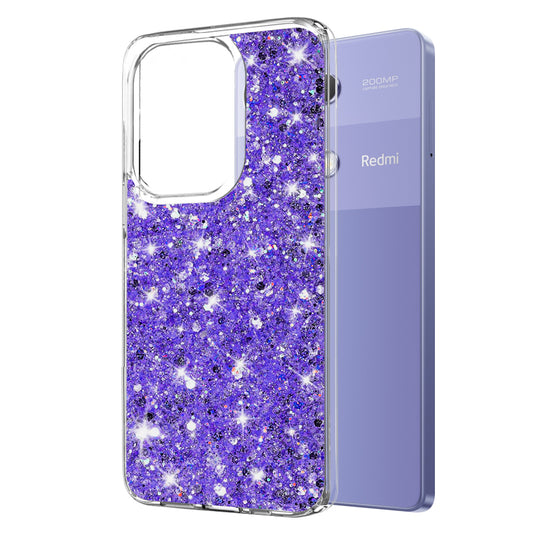 Obal na Xiaomi Redmi Note 13 Pro 4G / Poco M6 Pro 4G, Techsuit, trblietavý glitrový, fialový