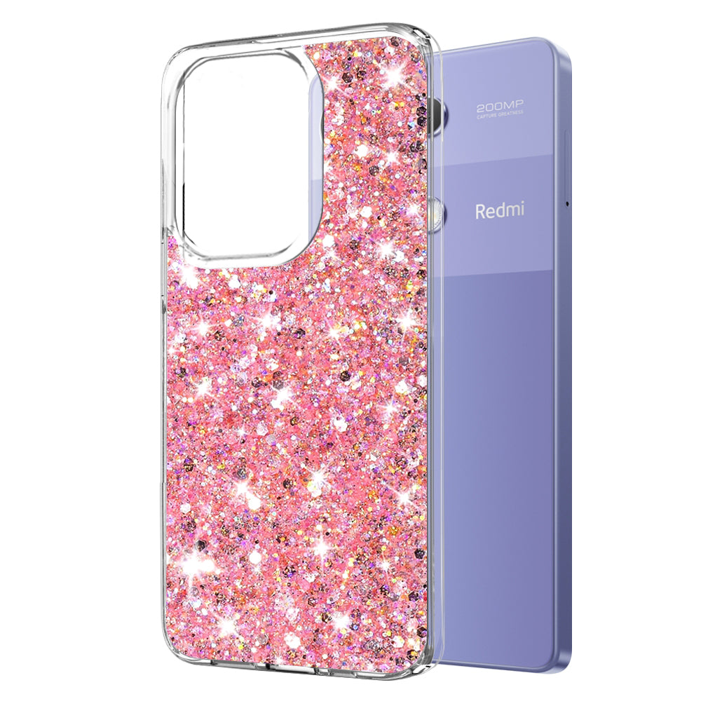 Obal na Xiaomi Redmi Note 13 Pro 4G / Poco M6 Pro 4G, Techsuit, trblietavý glitter, ružový