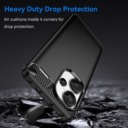 Puzdro pre Xiaomi Redmi Note 13 Pro+, Techsuit, Karbón, Čierne