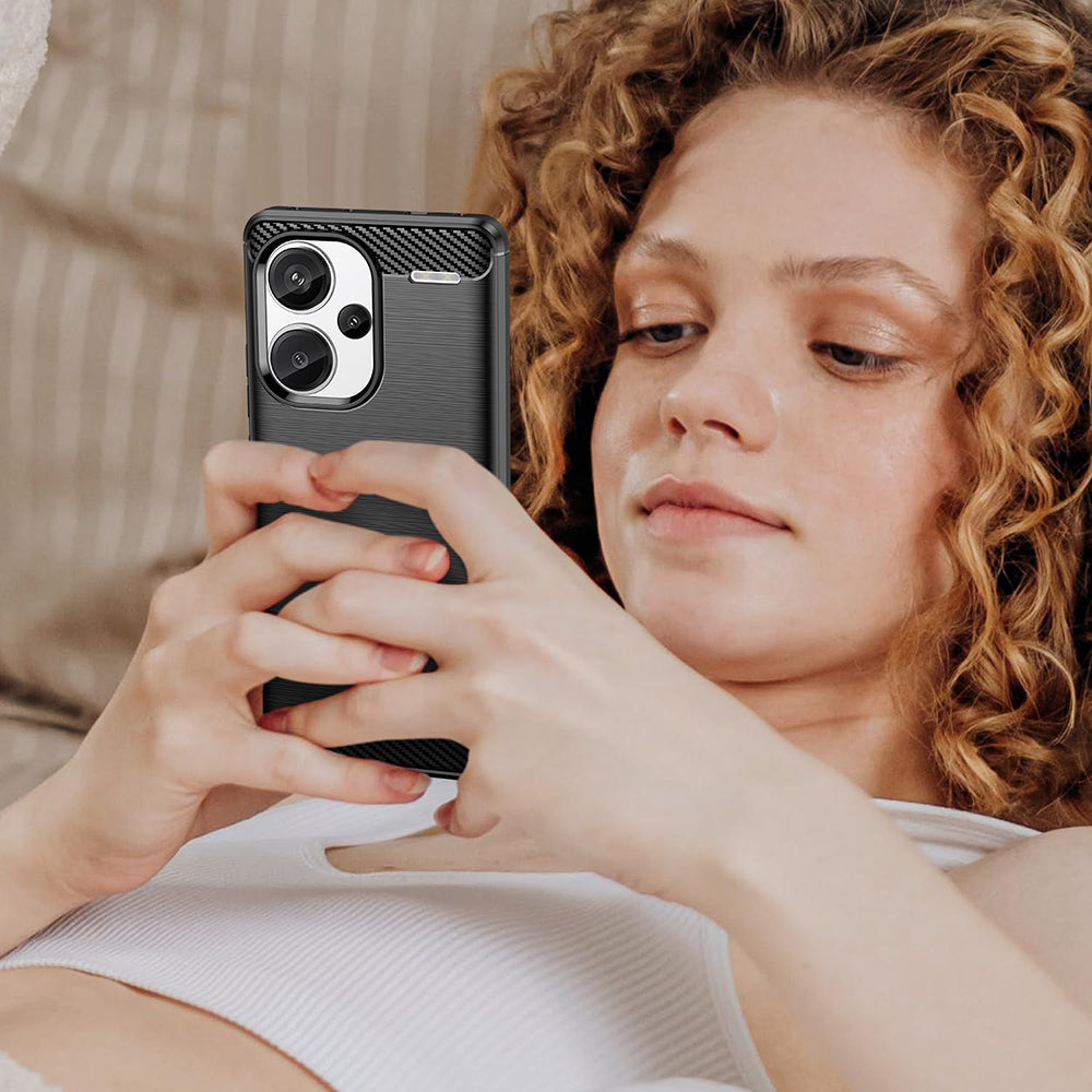 Puzdro pre Xiaomi Redmi Note 13 Pro+, Techsuit, Karbón, Čierne
