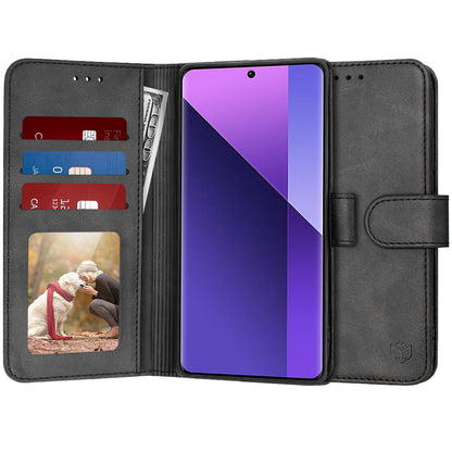 Puzdro pre Xiaomi Redmi Note 13 Pro+, Techsuit, Diary Book, Čierne