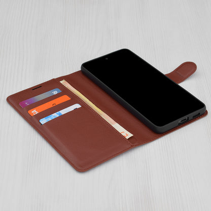 Puzdro pre Xiaomi Redmi Note 13 Pro+, Techsuit, kožené folio, hnedé